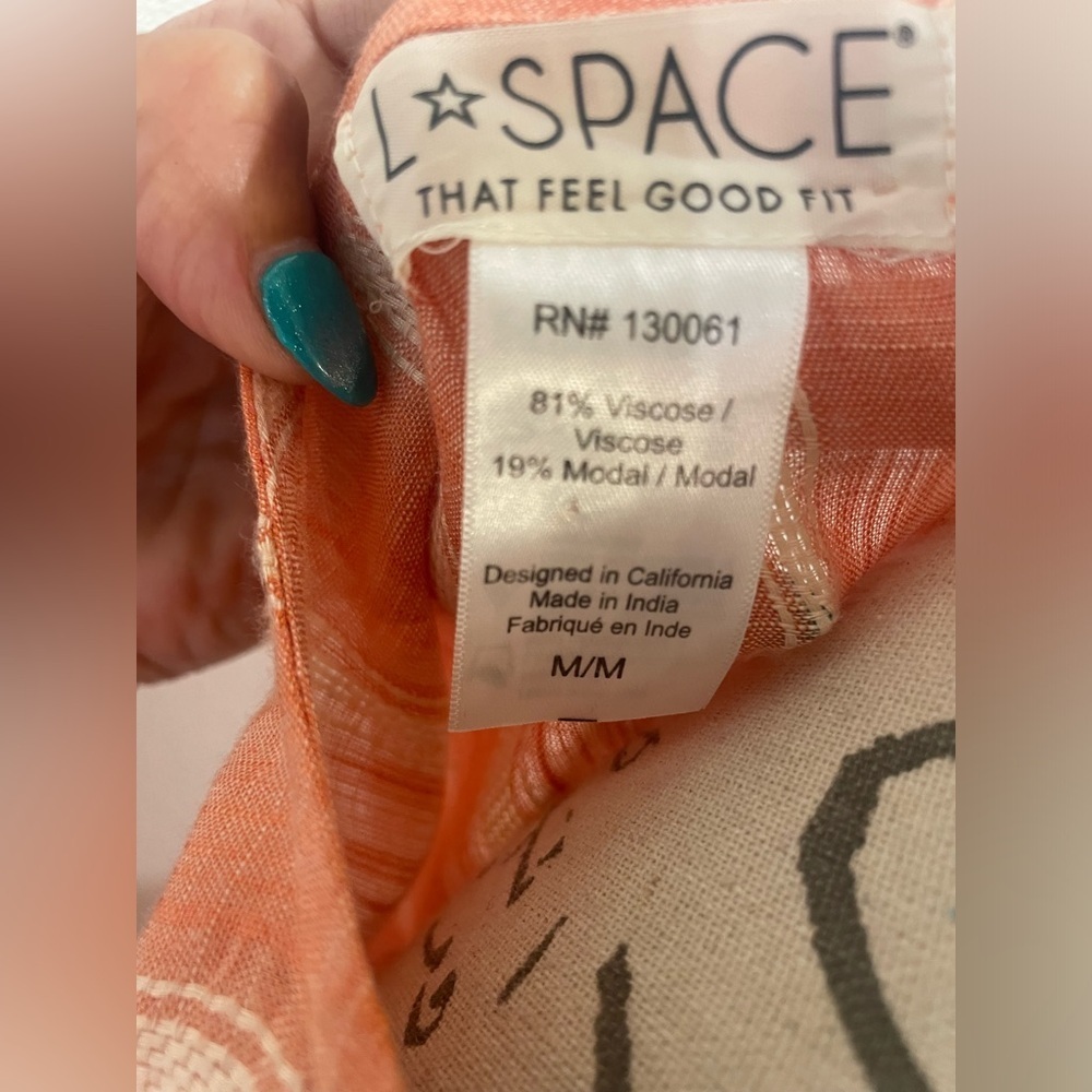 L*Space Sunshine Feels Dress in Poolside Stripe Clay Asymmetrical Sundress EUC - Picture 7 of 7